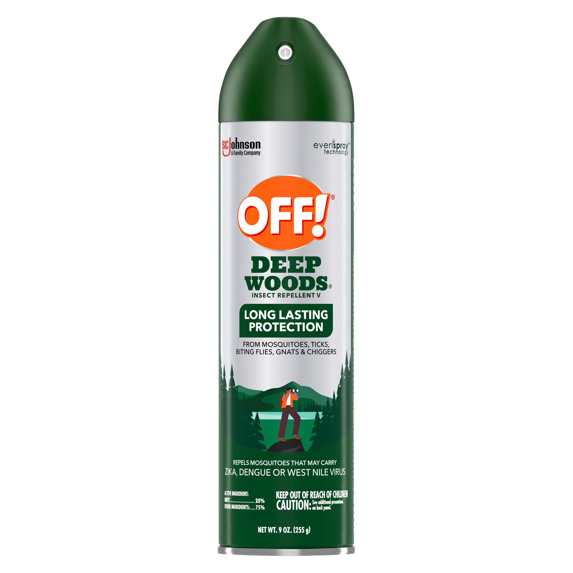 slide 3 of 5, OFF! Deep Woods Insect Repellent V, Outdoor Mosquito, Tick & Fly Spray, 9 oz, 9 oz