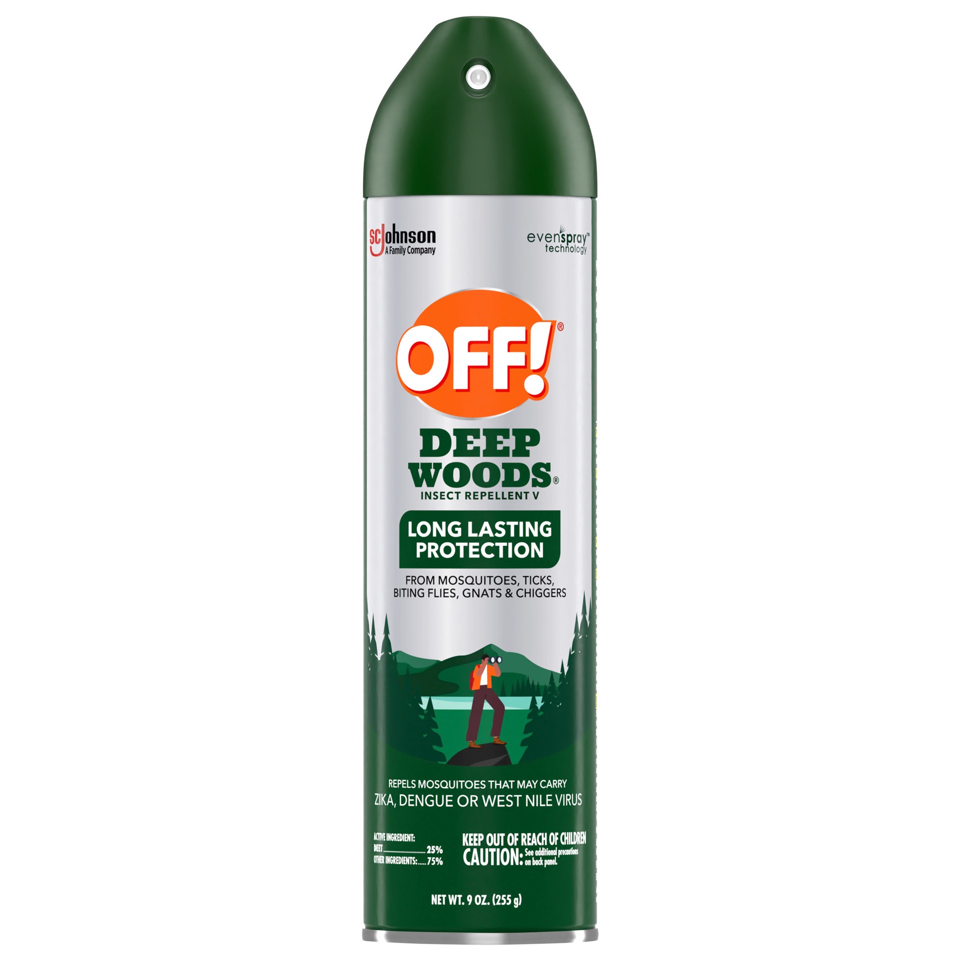 slide 1 of 5, OFF! Deep Woods Insect Repellent V, Outdoor Mosquito, Tick & Fly Spray, 9 oz, 9 oz