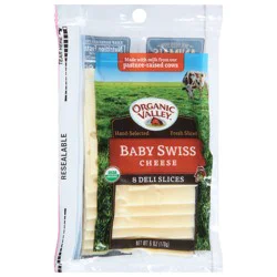 Organic Valley Organic Baby Swiss Cheese Slices - 6 oz