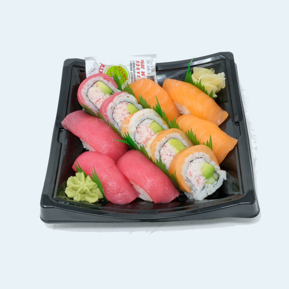 slide 2 of 3, Yummi Sushi Rainbow Combo Sushi Roll, 13.9 oz