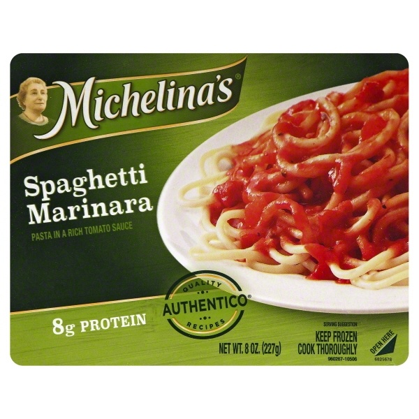 slide 1 of 1, Michelina's Spaghetti Marinara, 8 oz