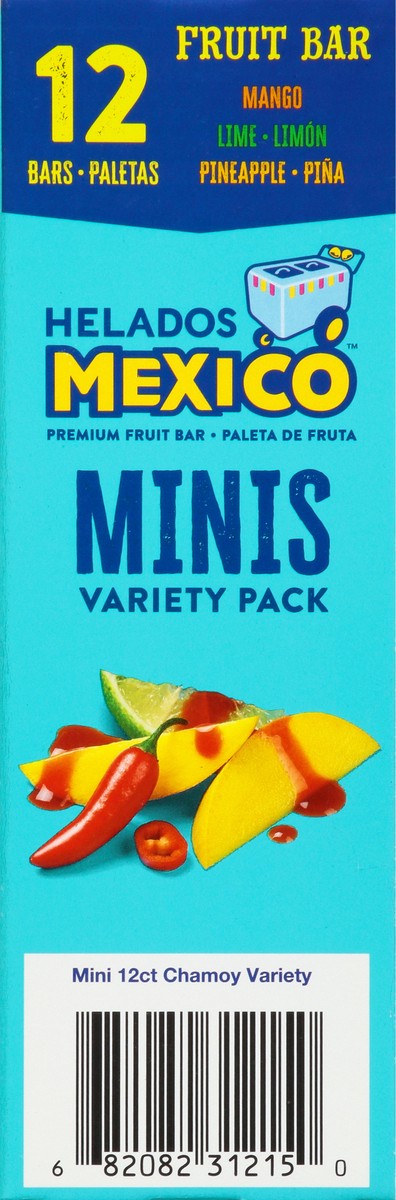 slide 11 of 13, Helados Mexico Variety Pack Minis Premium Mango/Lime/Pineapple Fruit Bars 12 ea, 12 ct