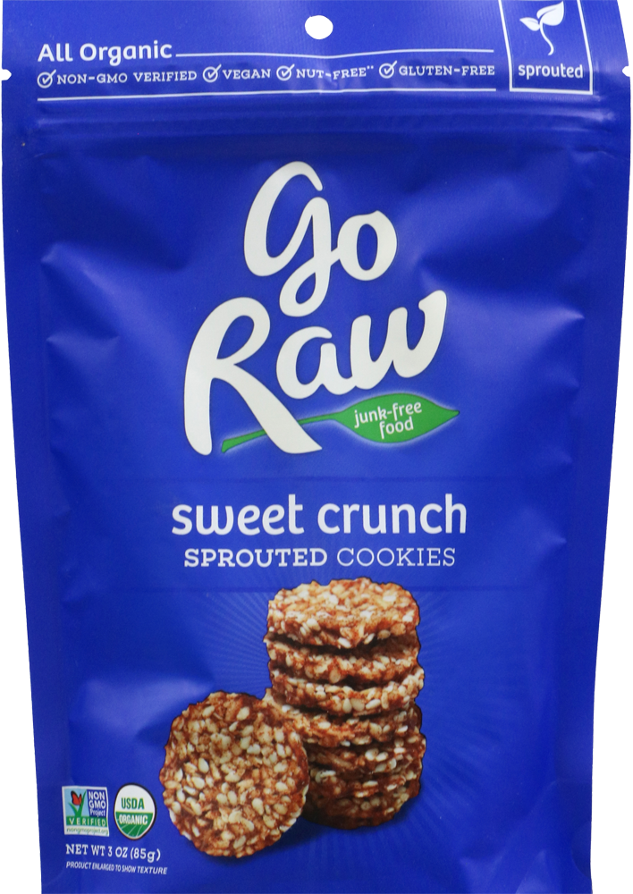 slide 1 of 1, Go Raw Sweet Crunch Sprouted Cookies, 3 oz