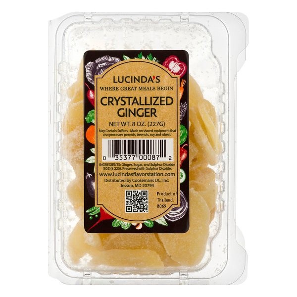 slide 1 of 1, Lucinda's Crystallized Ginger, 8 oz
