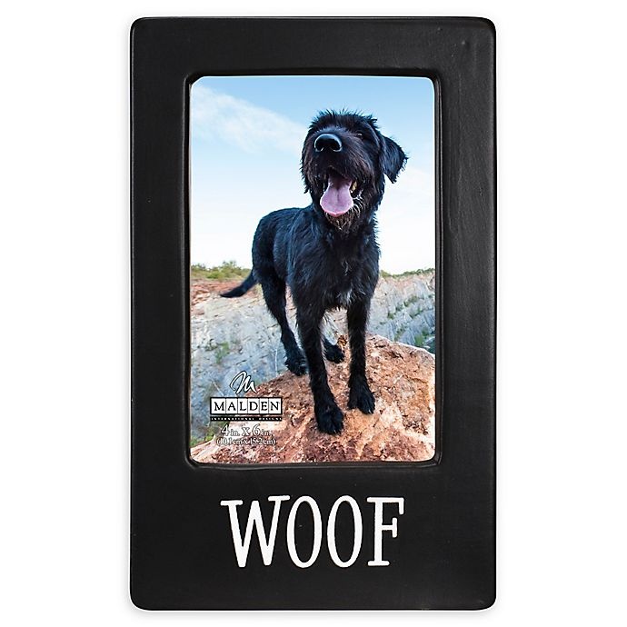 slide 1 of 1, Malden Woof Picture Frame - Black, 4 in x 6 in