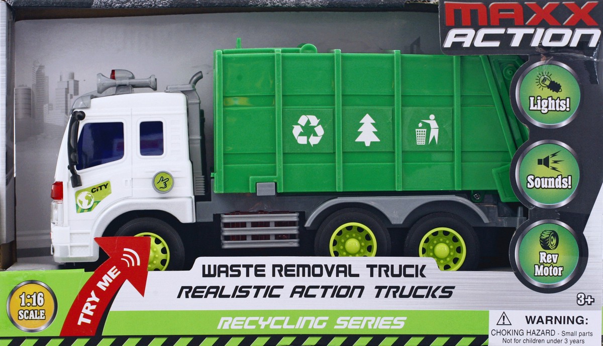 slide 3 of 9, Maxx Action Recycling Series Waste Removal Truck Toy 1 ea, 1 ct