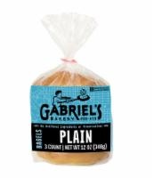 slide 1 of 1, Gabriels Bakery Plain Bagel 3-Pack - 12 Oz, 12 oz