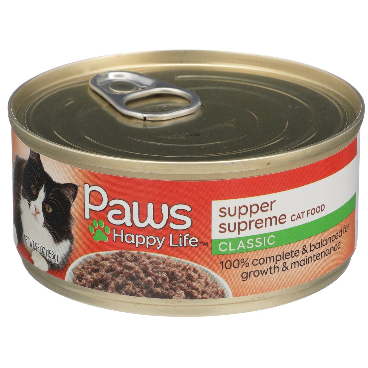 slide 1 of 11, Paws Happy Life Supper Supreme Classic Cat Food, 5.5 oz