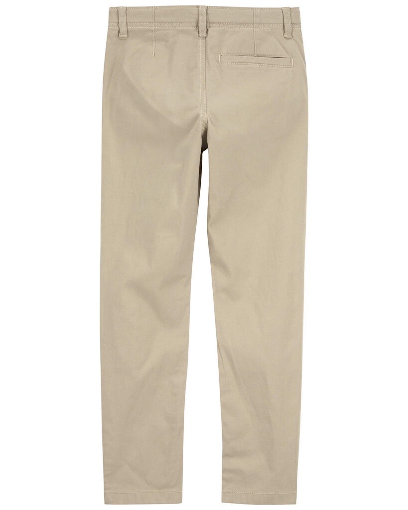 slide 3 of 3, Oshkosh Kid Slim Tapered Chino Pants Khaki 10, 1 ct