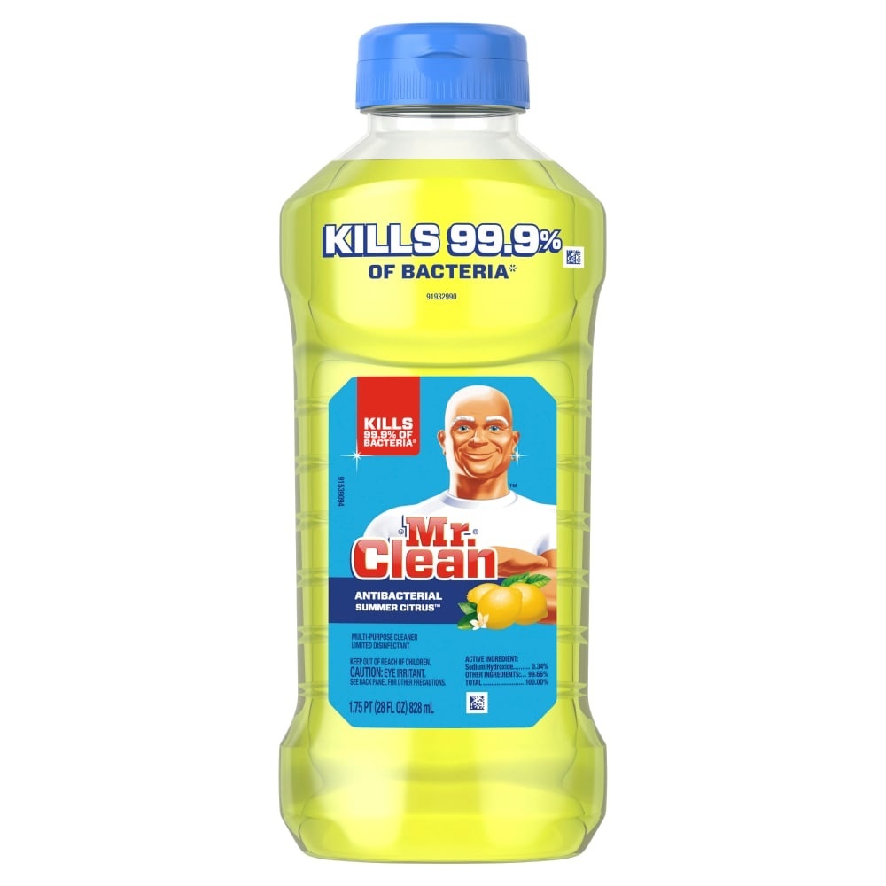 slide 1 of 2, Mr. Clean Antibacterial Multi-Surface Cleaner, Summer Citrus, 28 oz