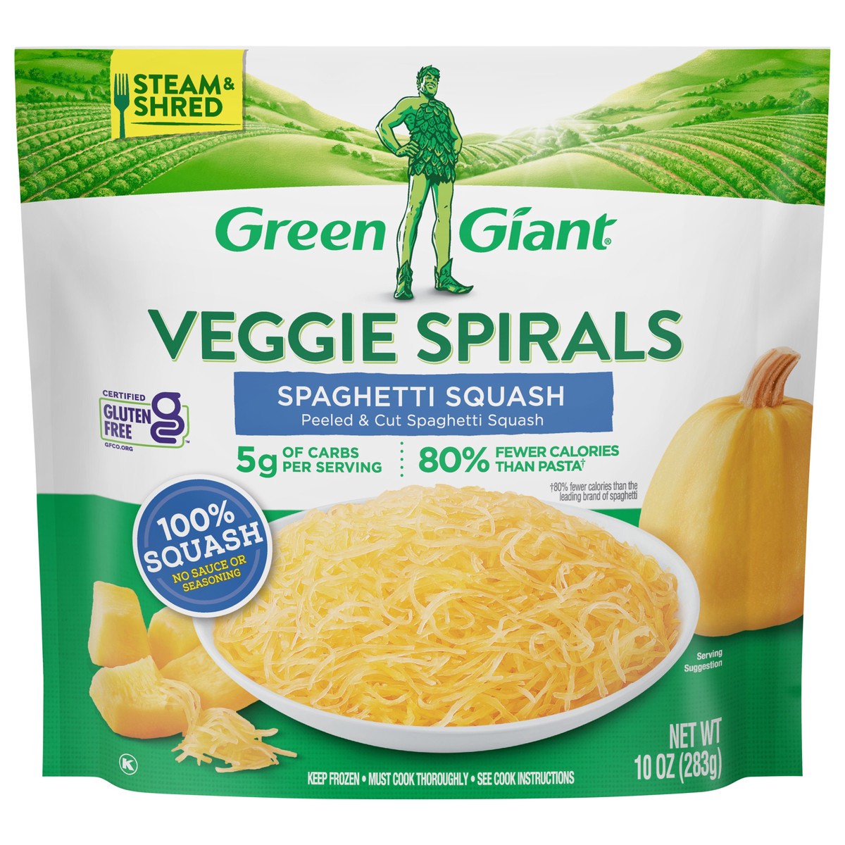 slide 1 of 9, Green Giant Veggie Spirals Spaghetti Squash, 10 oz (Frozen), 10 oz