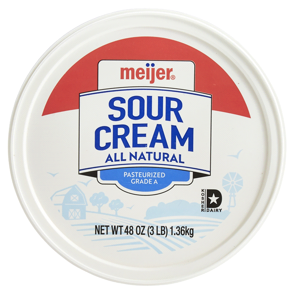 slide 11 of 29, Meijer Sour Cream All Natural, 48 oz