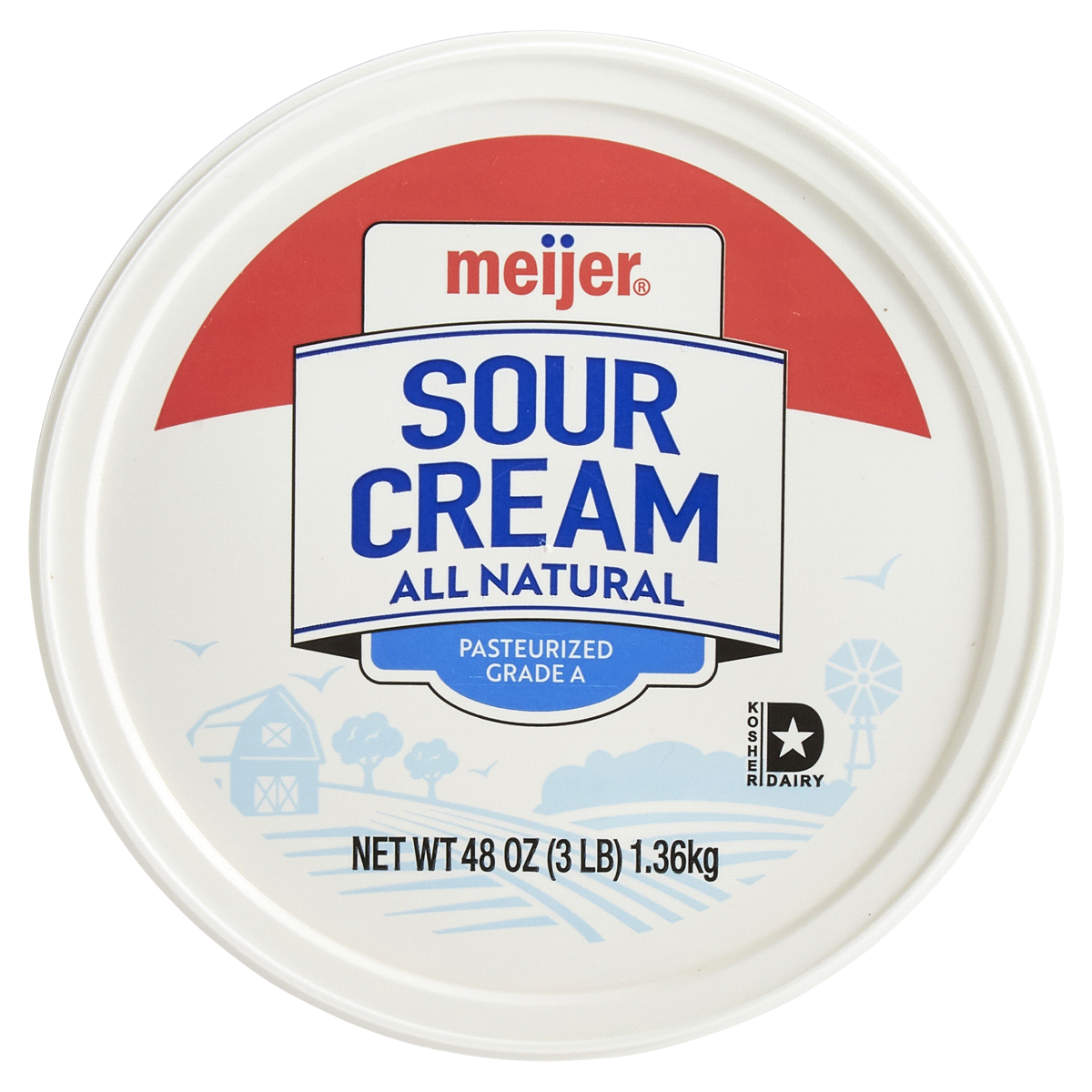 slide 4 of 29, Meijer Sour Cream All Natural, 48 oz