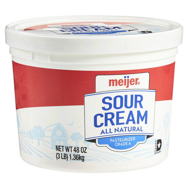 slide 22 of 29, Meijer Sour Cream All Natural, 48 oz