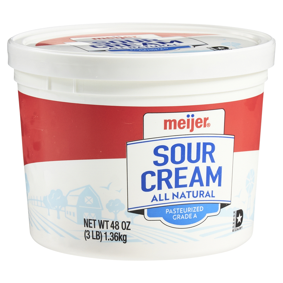 slide 11 of 29, Meijer Sour Cream All Natural, 48 oz