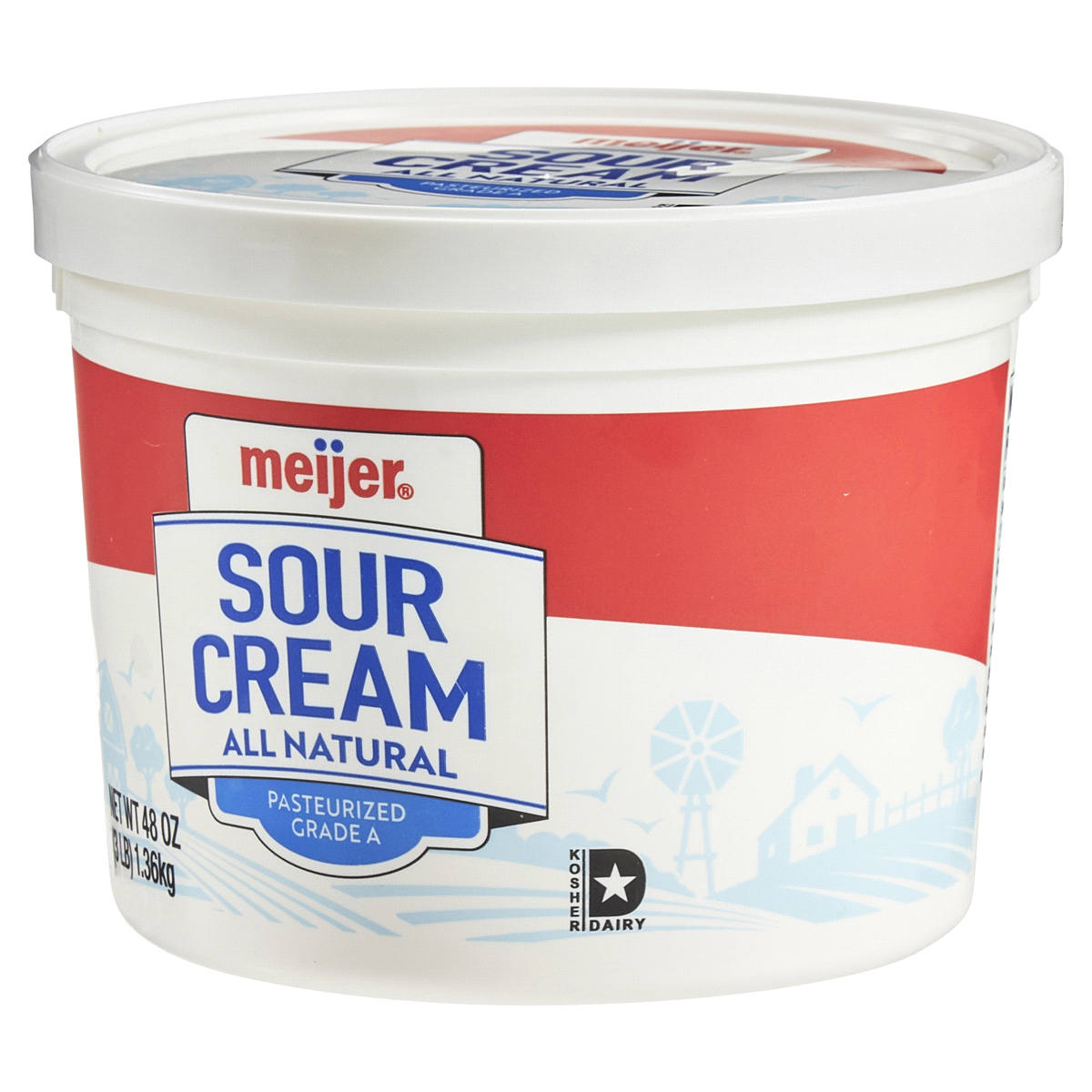 slide 16 of 29, Meijer Sour Cream All Natural, 48 oz