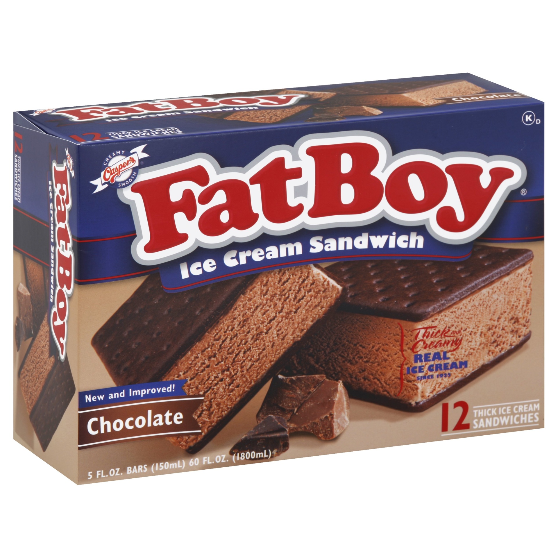 slide 1 of 6, Fat Boy Ice Cream Sandwich 12 ea, 12 ct