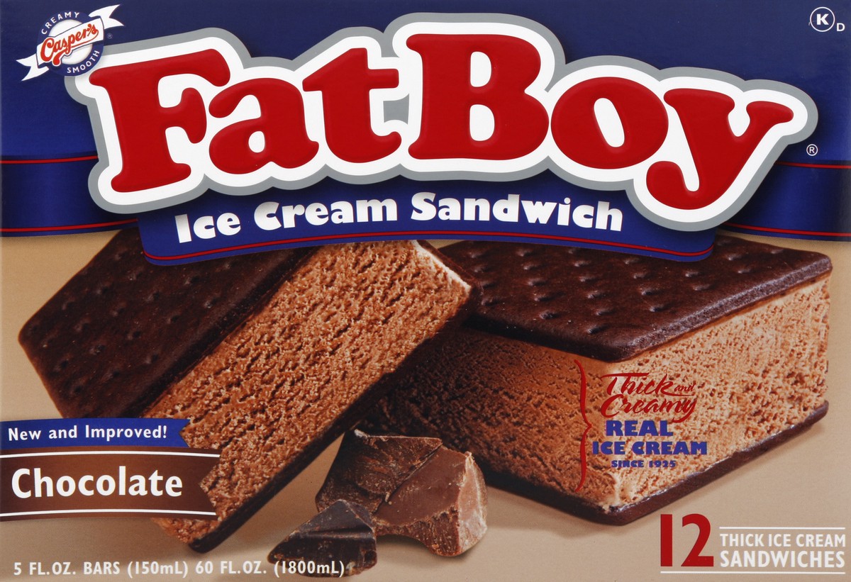 slide 1 of 6, Fat Boy Ice Cream Sandwich 12 ea, 12 ct