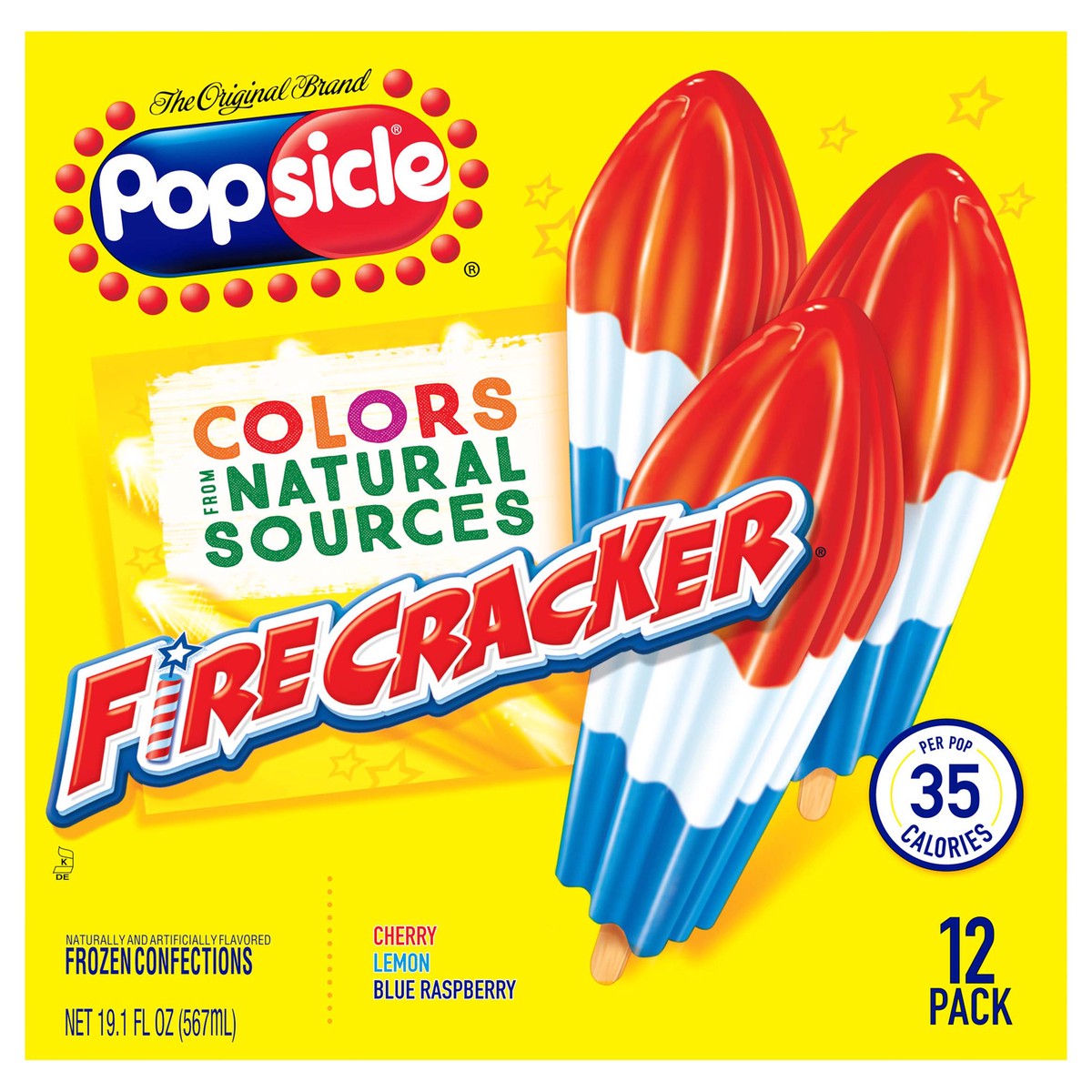 slide 1 of 6, Popsicle Ice Pops Firecracker Ice Pop, 12 count, 12 ct