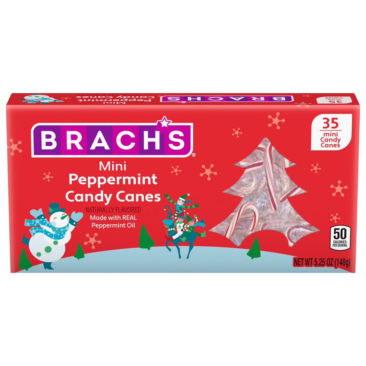 slide 1 of 13, BRACH'S 02345 156202 Mini Canes CTN Holiday 35ct 2022-83-8_609025 Holiday, 35 ct