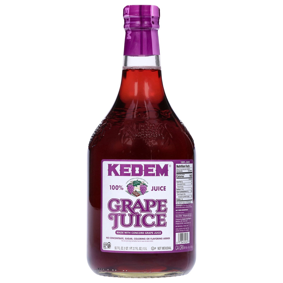 slide 1 of 9, Kedem Concord Grape Juice 100% - 1.5 liter, 1.5 liter