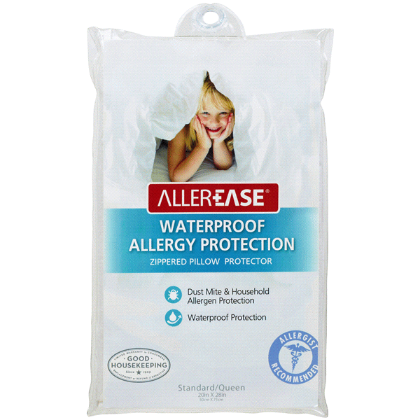 slide 1 of 1, Allerease Classic Waterproof Pillow Encasement - White, 1 ct