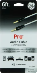 GE 3.5mm Auxiliary Audio Cable - Black
