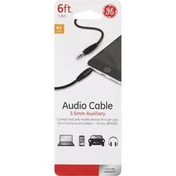 GE 3.5mm Auxiliary Audio Cable - Black