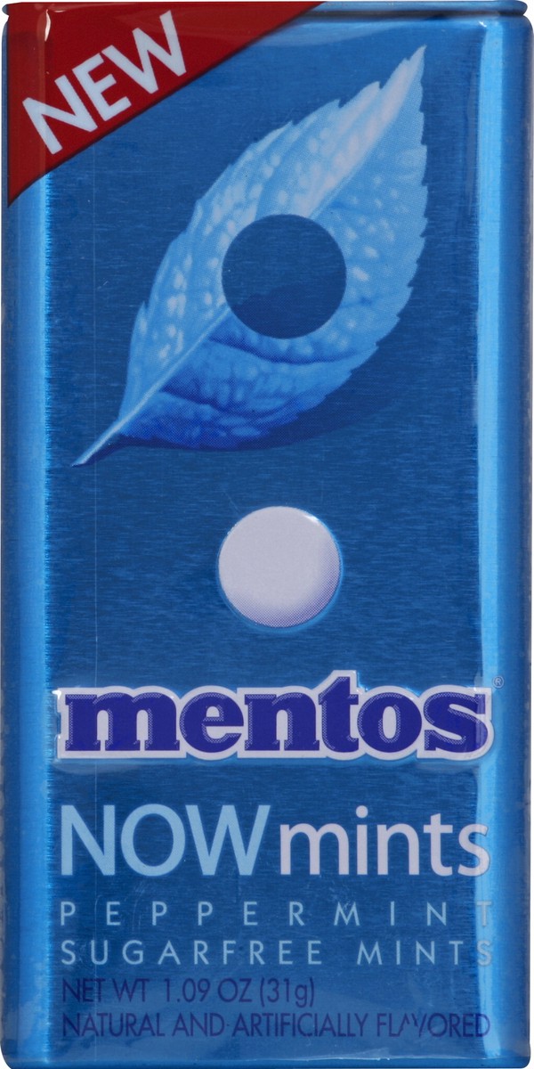slide 4 of 4, Mentos Now Mints Sugarfree Peppermint - 1.09 Oz, 1.09 oz
