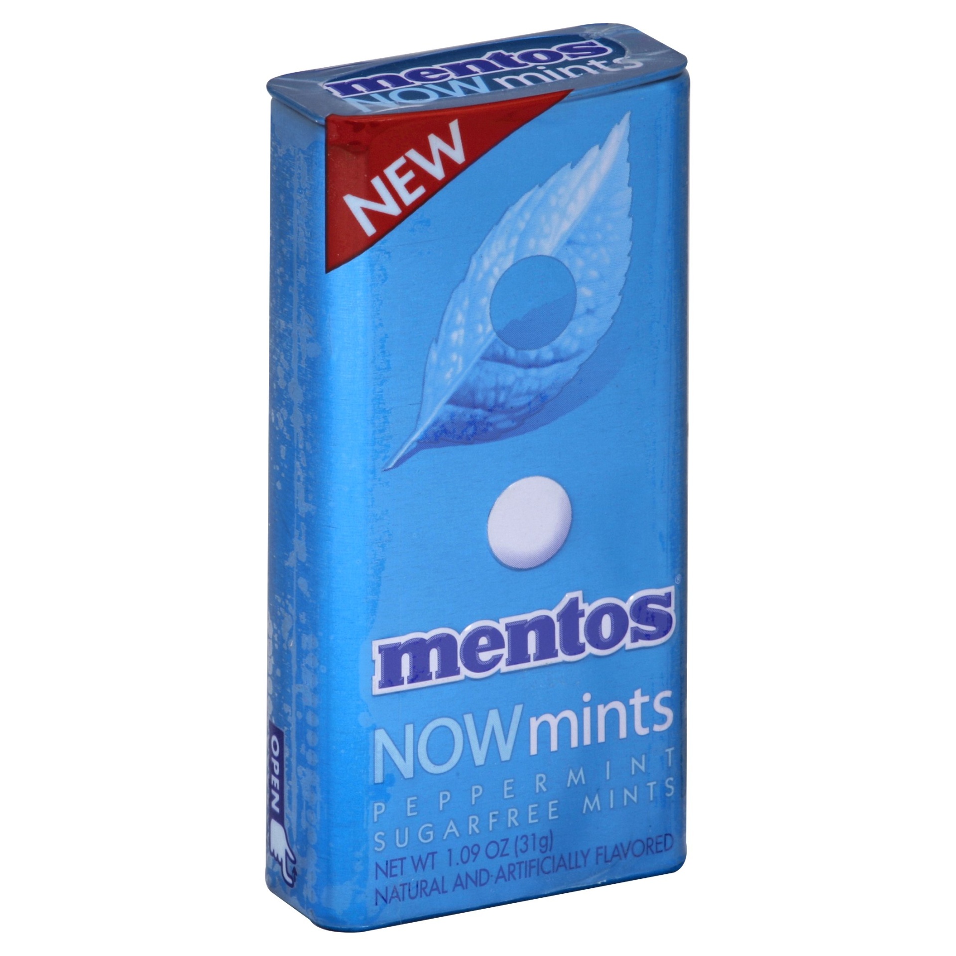 slide 1 of 1, Mentos NOWmints Peppermint Sugarfree, 1.09 oz
