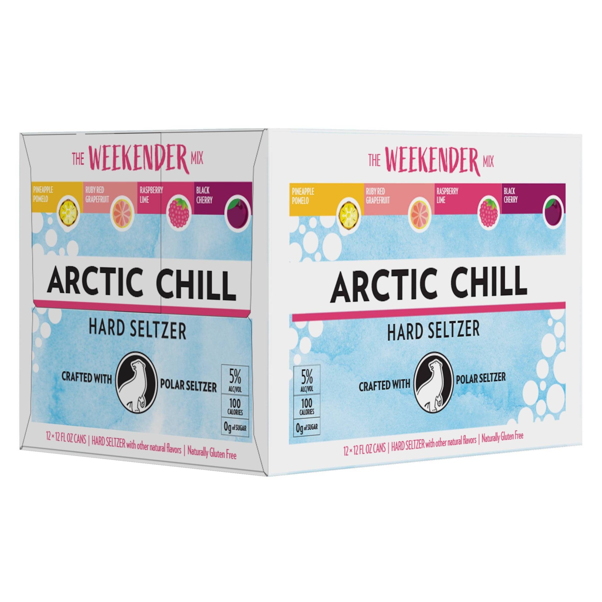 slide 1 of 1, Arctic Chill Hard Seltzer Weekender Mix Variety Pack, 12 ct; 12 fl oz