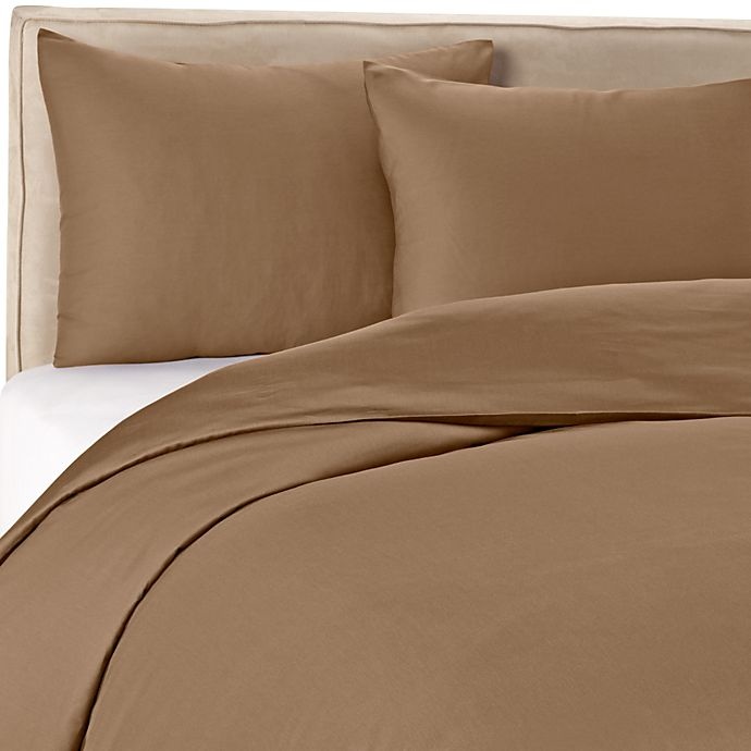slide 1 of 1, Wamsutta 400-Thread-Count Solid Twin Duvet Cover Set - Canvas, 1 ct