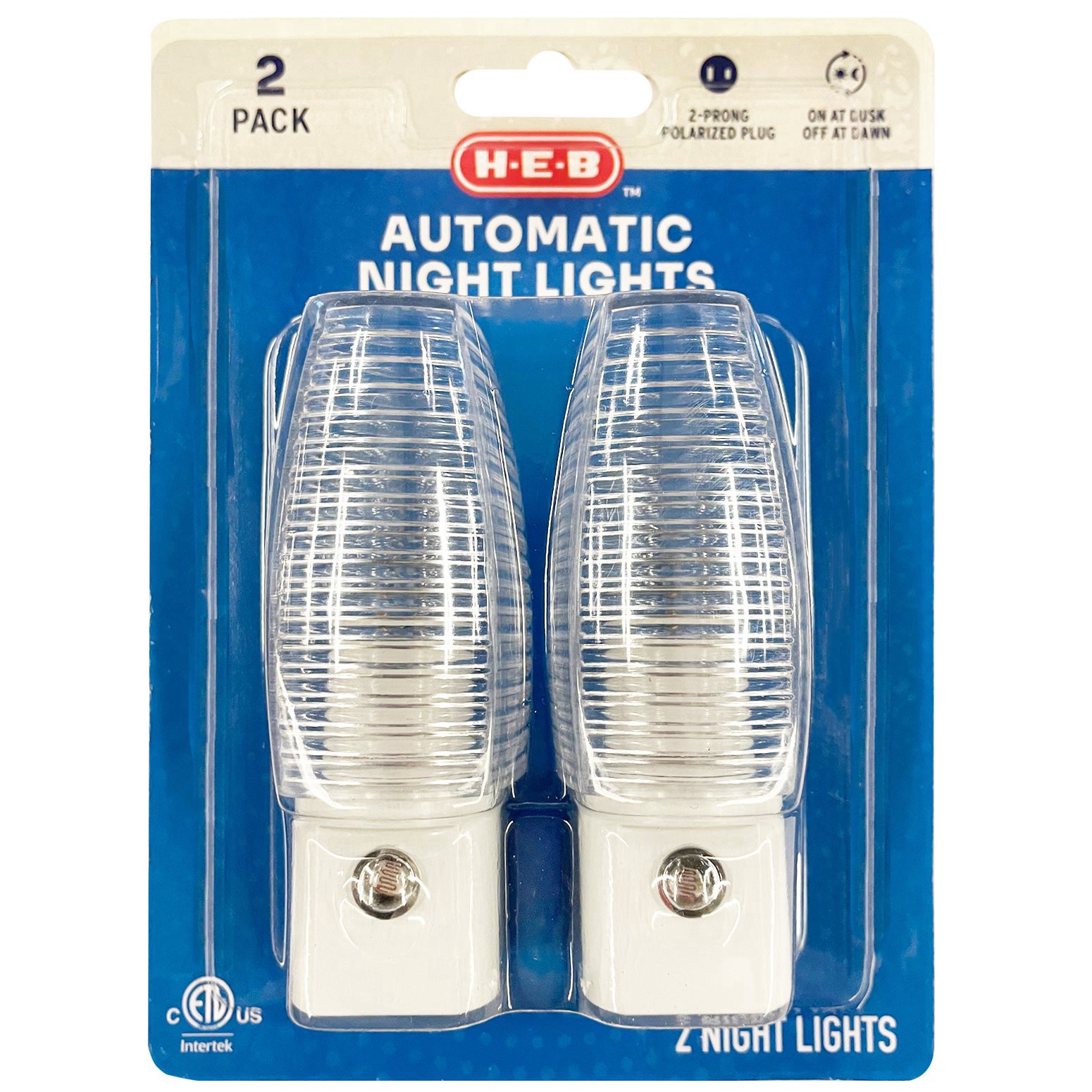 slide 1 of 1, H-E-B Automatic Night Lights, 2 ct