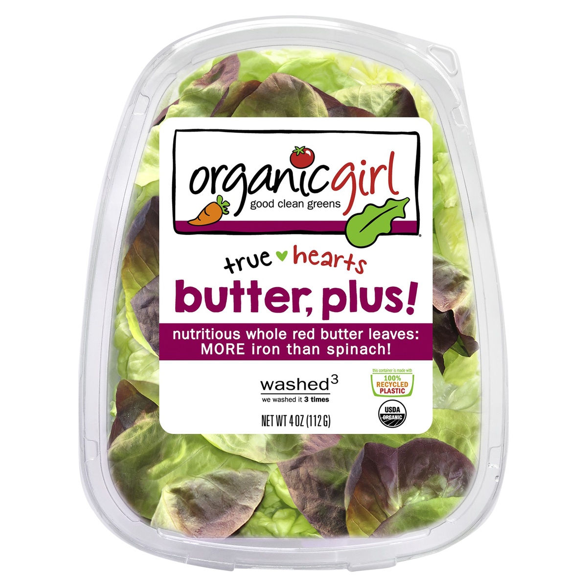 slide 1 of 1, Organic Girl True Hearts Butter, Plus! Lettuce, 4 oz