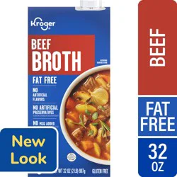 Kroger Fat Free Beef Broth