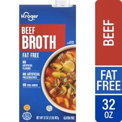 Kroger Fat Free Beef Broth