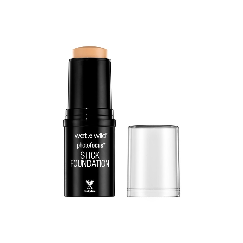 slide 1 of 7, wet n wild Photo Focus Stick Foundation Buff Beige, 0.42 oz