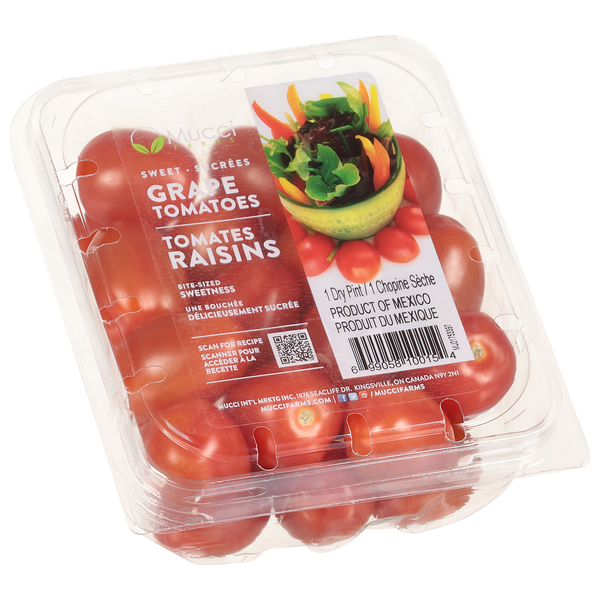 slide 1 of 1, Mucci Farms Mucci F/grape Tomatoes, 1 pint