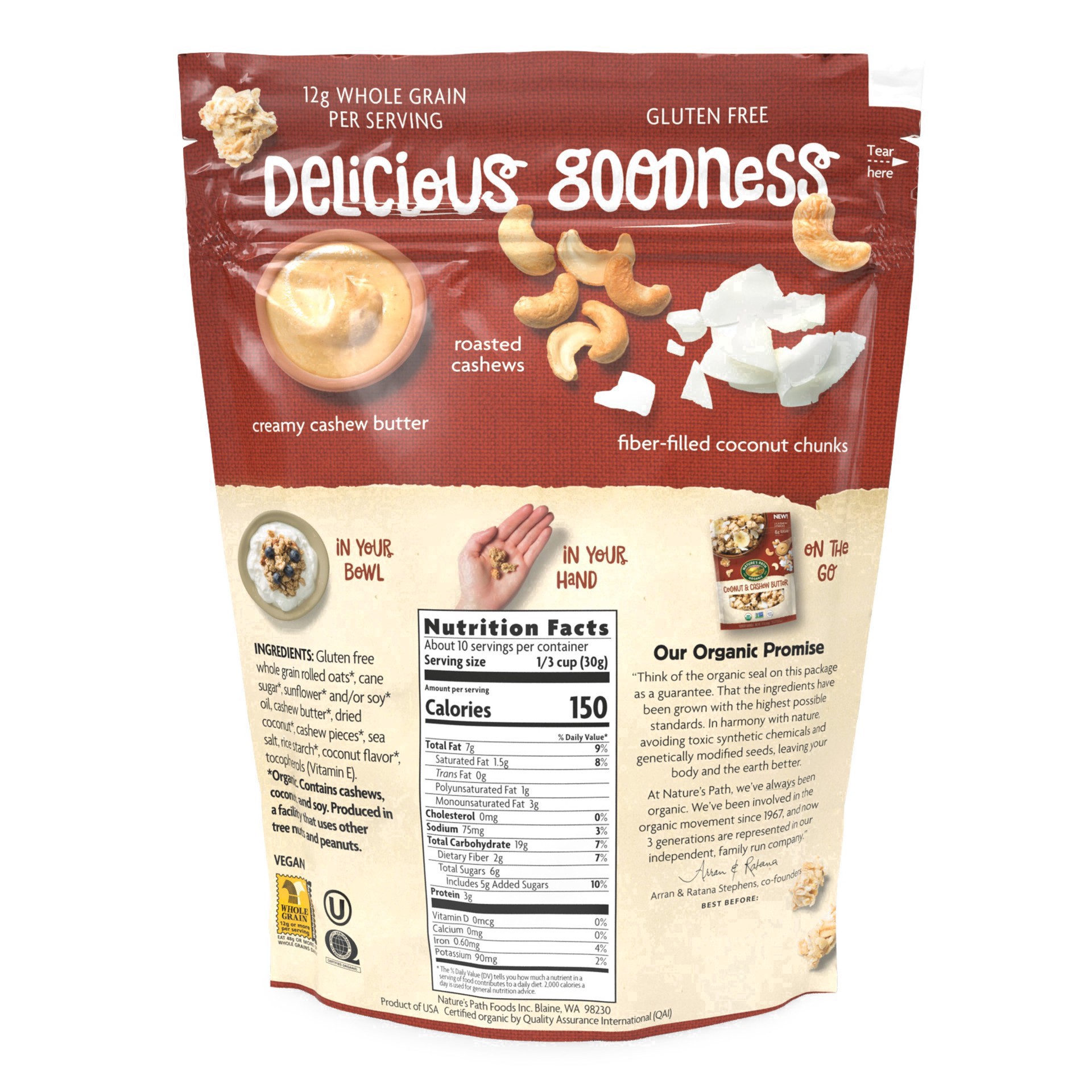 slide 54 of 65, Nature's Path Organic Coconut Cashew Gluten Free Granola 11oz Pouch, 11 oz
