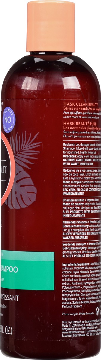 slide 2 of 13, Hask Nourishing Coconut Oil Shampoo 12 fl oz, 12 fl oz