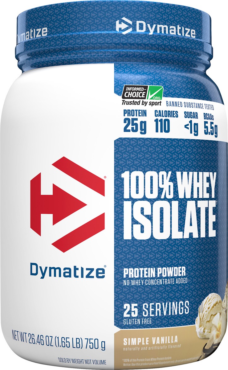 slide 2 of 4, Dymatize Simple Vanilla 100% Whey Isolate 26.46 oz, 26.46 oz