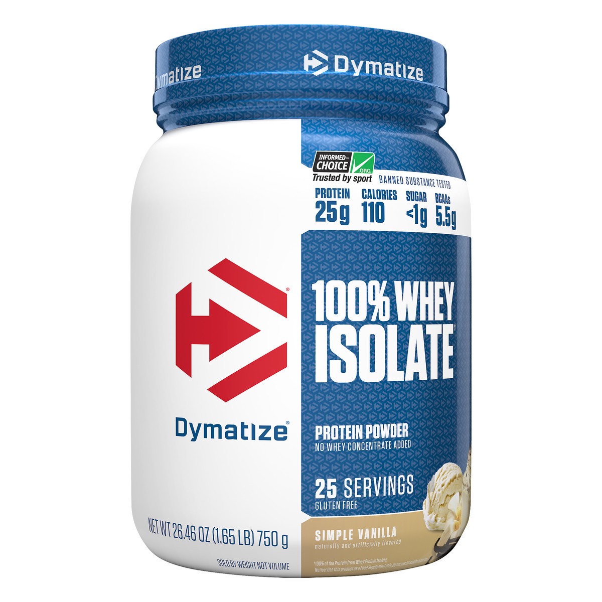 slide 1 of 4, Dymatize Simple Vanilla 100% Whey Isolate 26.46 oz, 26.46 oz