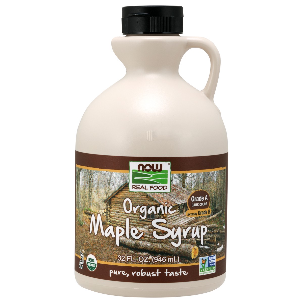 slide 8 of 8, NOW Real Food Maple Syrup, Organic Grade A Dark Color - 32 oz., 32 fl oz