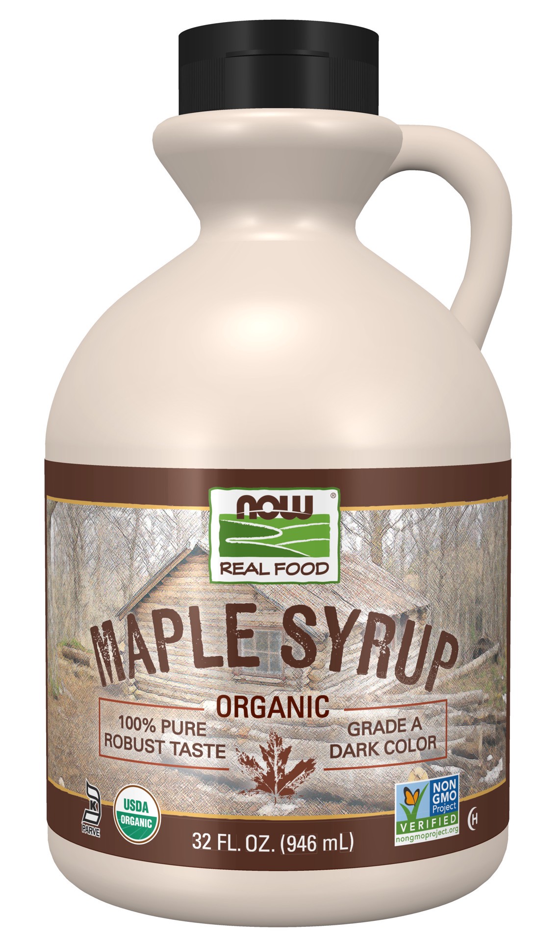 slide 1 of 8, NOW Natural Foods Maple Syrup, Organic Grade A Dark Color - 32 oz., 32 fl oz