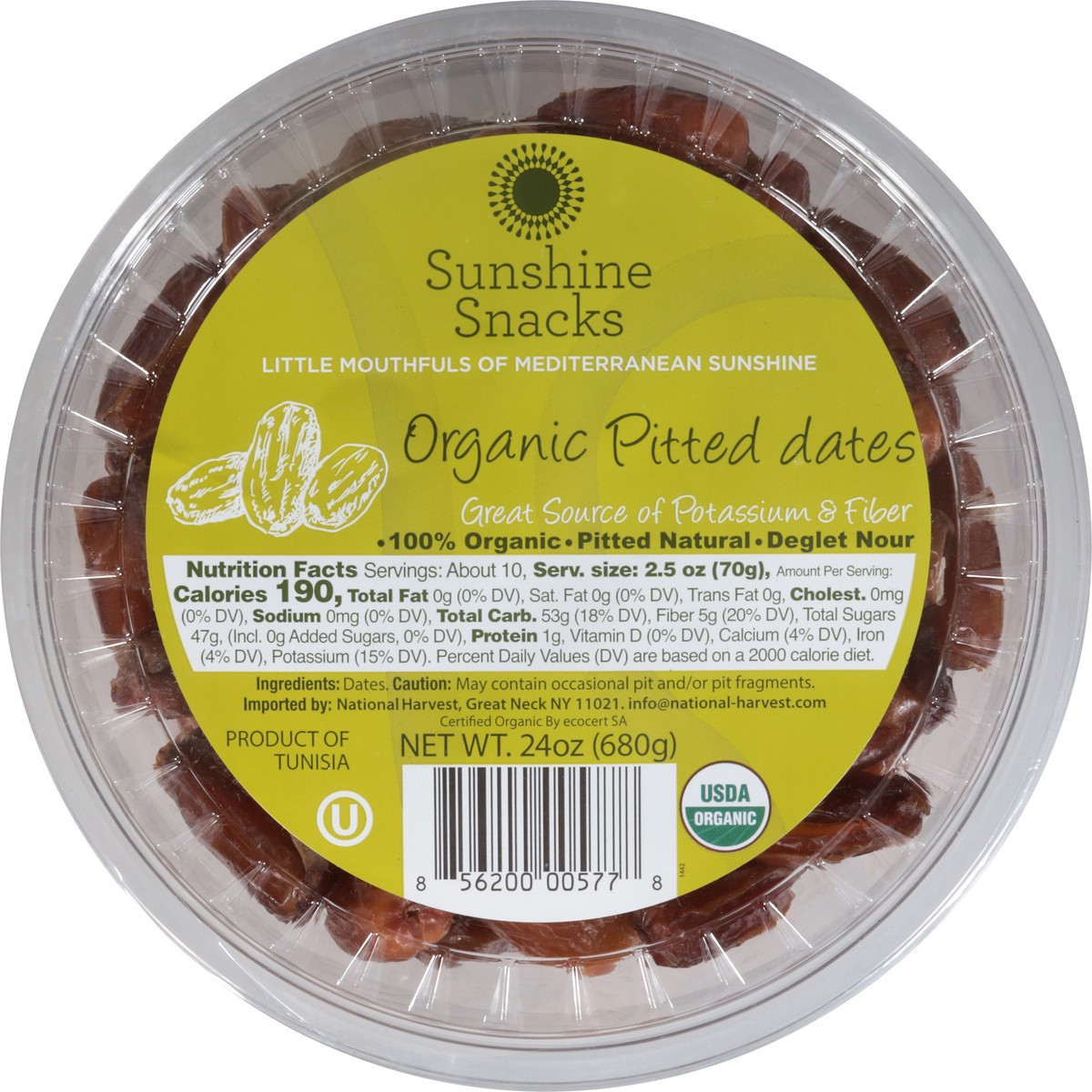 slide 11 of 13, Sunshine Snack Org Pitted Dates, 24 oz