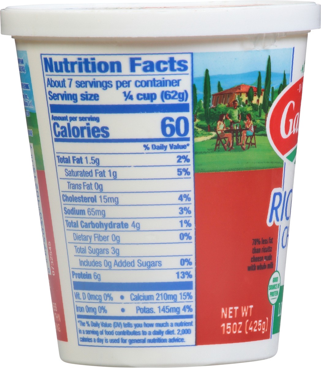 slide 6 of 12, Galbani Low Fat Ricotta Cheese 15 oz, 15 oz