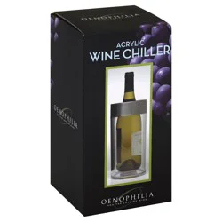 Oenophilia Acrylic Chiller With Stainless Steel Rim