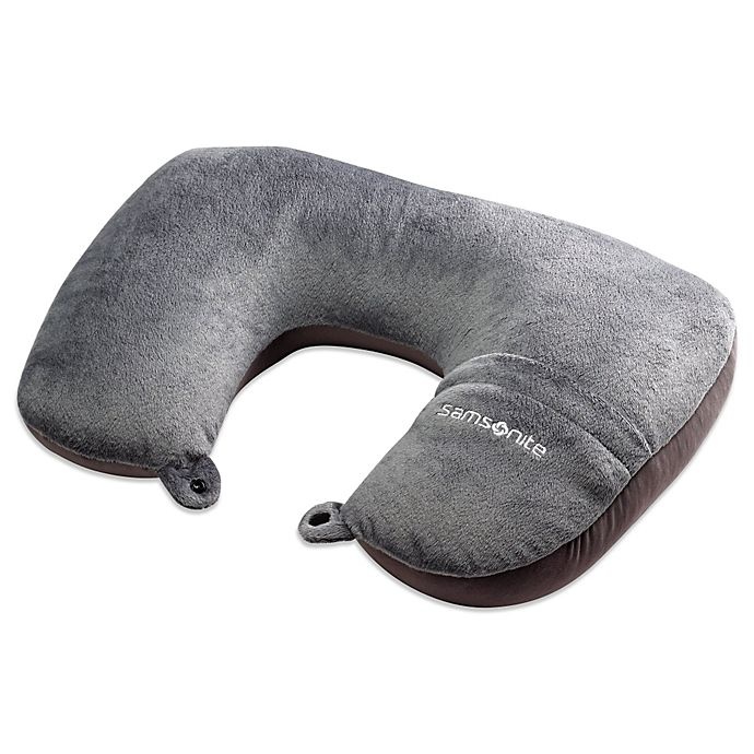 slide 1 of 5, Samsonite Magic 2-in-1 Travel Pillow with Pocket - Charcoal, 1 ct