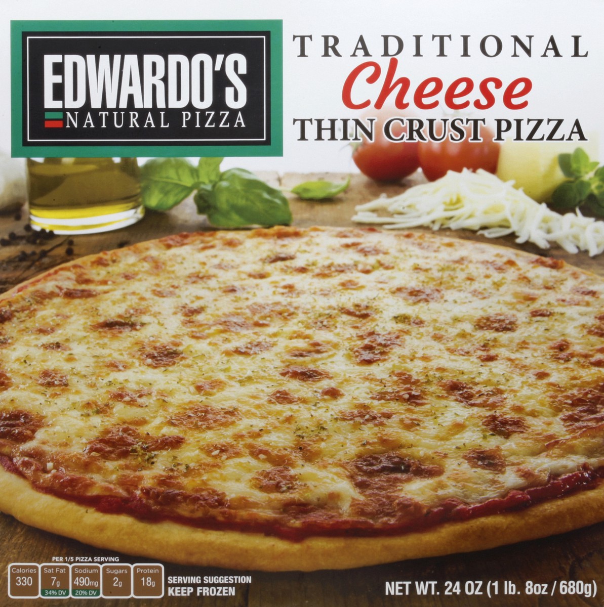 slide 4 of 4, Edwardo's Traditional Thin Crust Cheese Traditional Cheese Pizza 24 oz, 24 oz