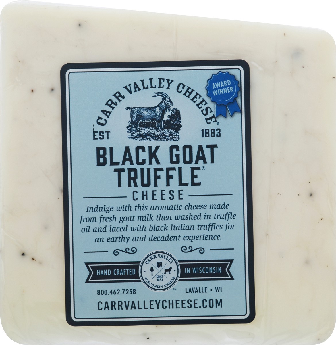 slide 3 of 9, Carr Valley Cheese Black Goat Truffle Cheese 5 oz, 5 oz